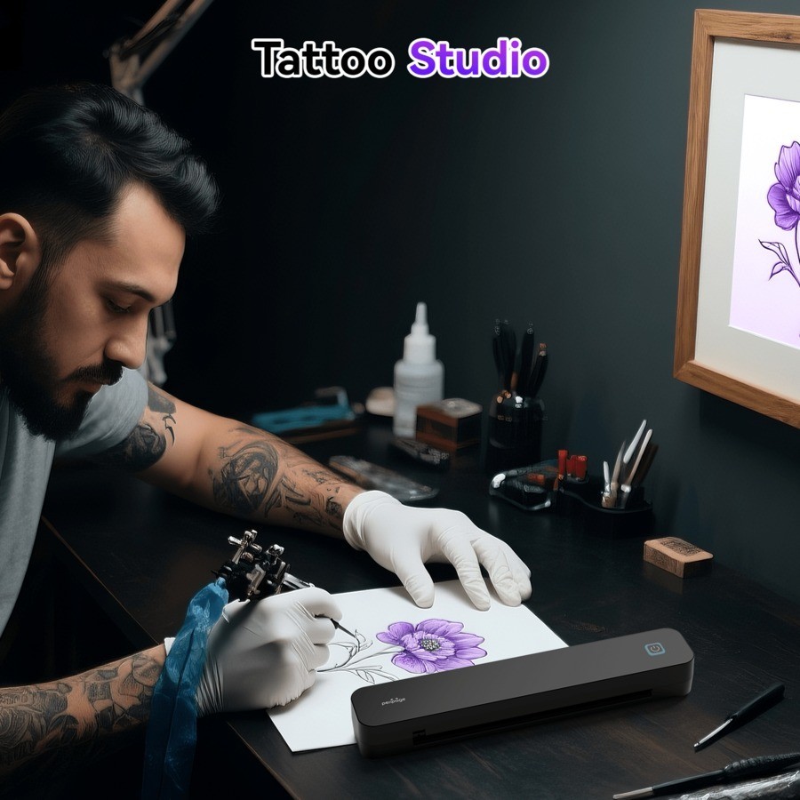 PeriPage P92 Wireless Thermal Tattoo Stencil Printer Bluetooth Portable A4