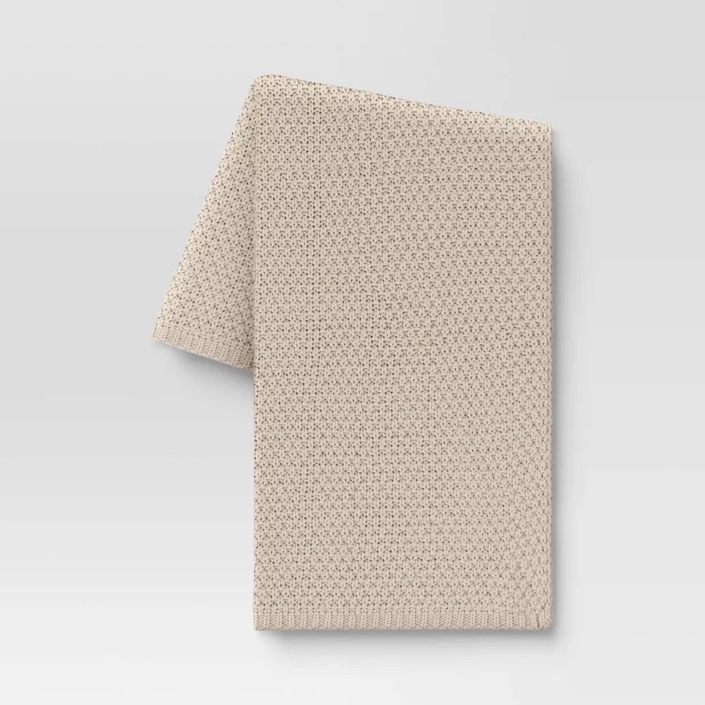 Threshold Recycled Knit Decorative Sofa Throw Blanket Midweight