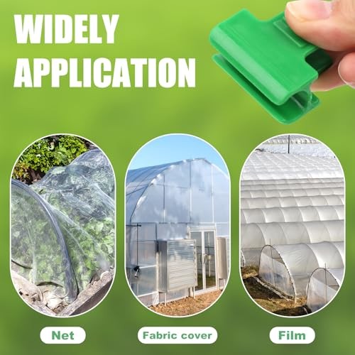 40Pcs Greenhouse Clamps Plastic Film Hoop Clips for Row Cover