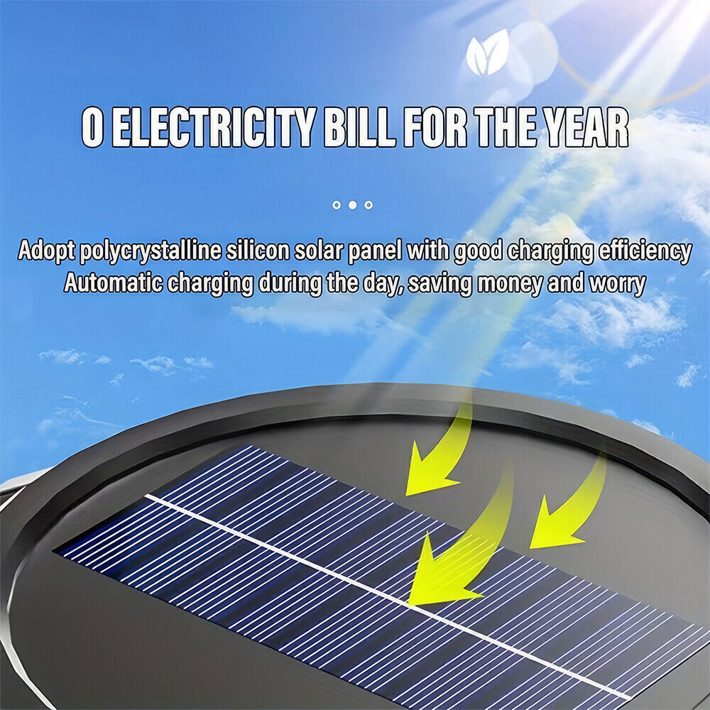 900000000LM Bright Solar/USB Rechargeable LED Spotlight Flashlight Searchlight