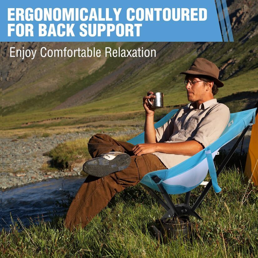 VILLEY 2-Pack Portable Folding Camping Chair No Assembly Quick Setup 330LBS Load