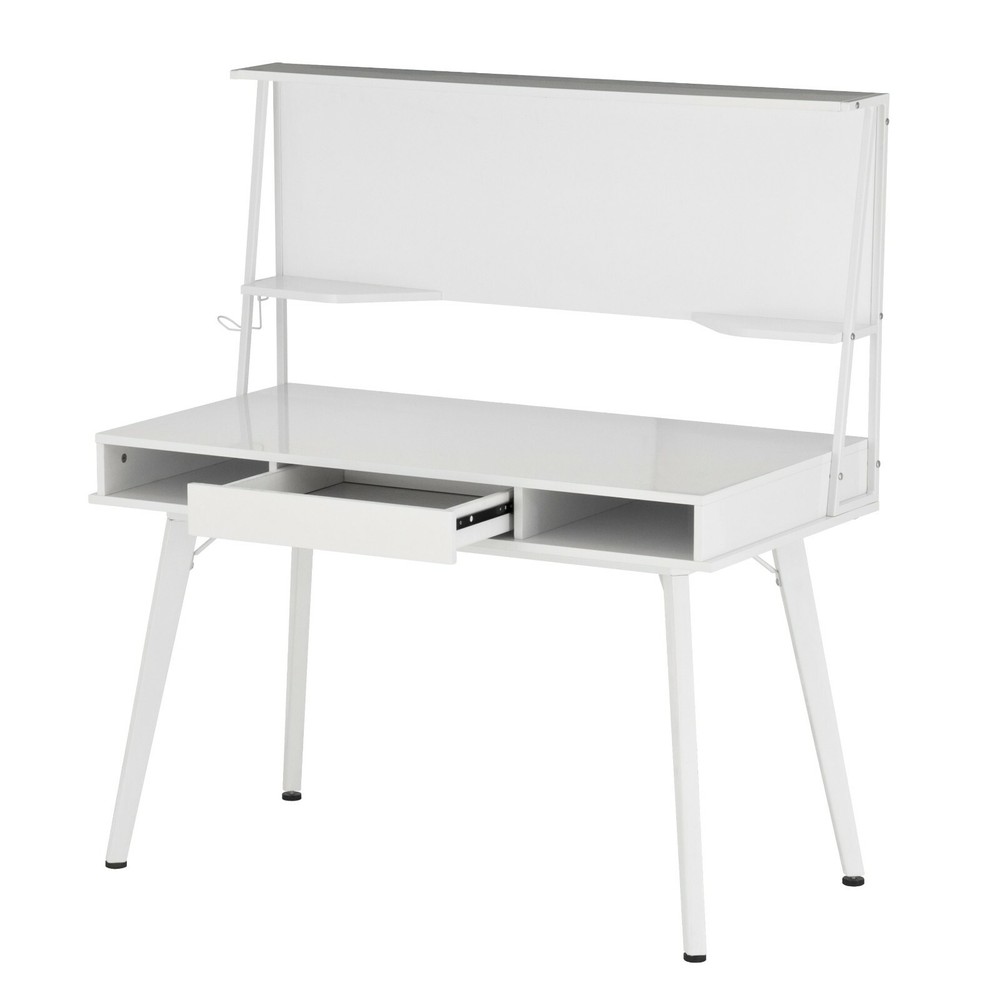 Techni Mobili Study Desk Computer Workstation w/ Multiple Storages & Whiteboard
