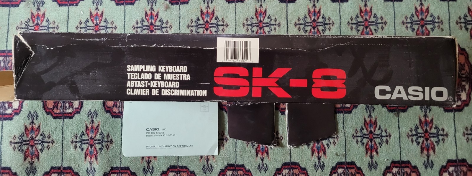 Casio SK-8 Sampling Keyboard 32-Key Black with ROM Pack Used