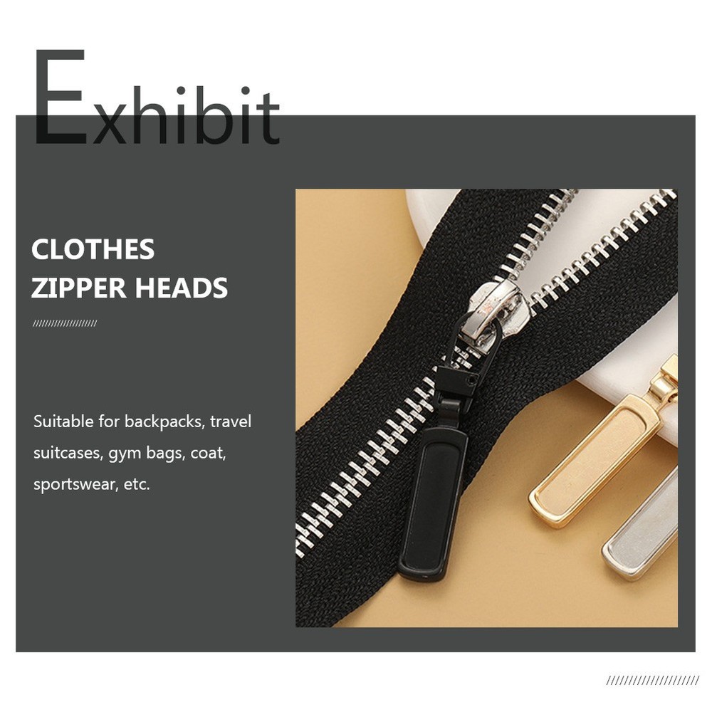12 Pcs Zipper Accessories Replacement Zippers for Jackets Detachable Pull Pulls
