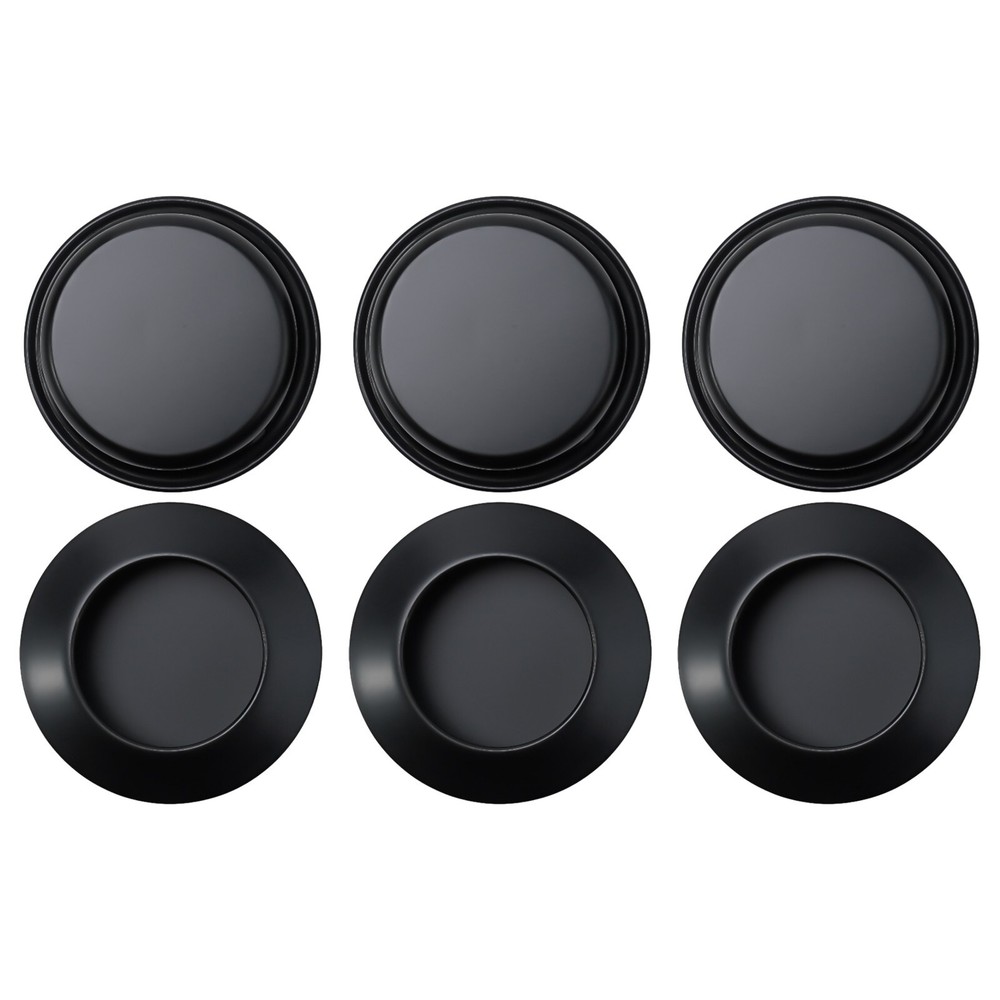 Round Pull Handles 6Pcs Flush Mount Bathroom Kitchen Cabinet Cupboard Set