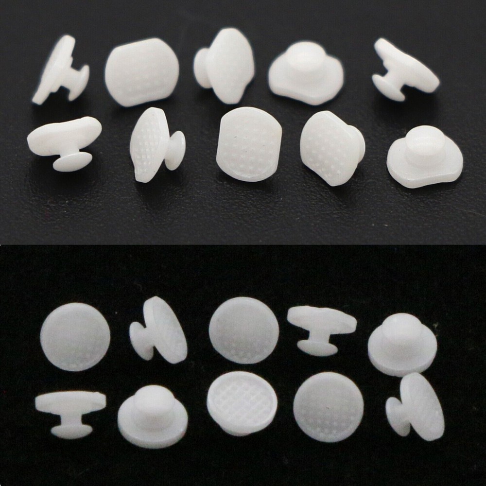 Dental Composite Ceramic Lingual Button Bondable Rectangular/Round Base Traction