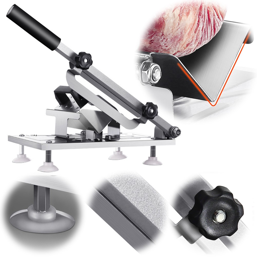 Stainless Steel Manual Meat Slicer Slicing Machine Frozen Meat Beef Bones Cutter
