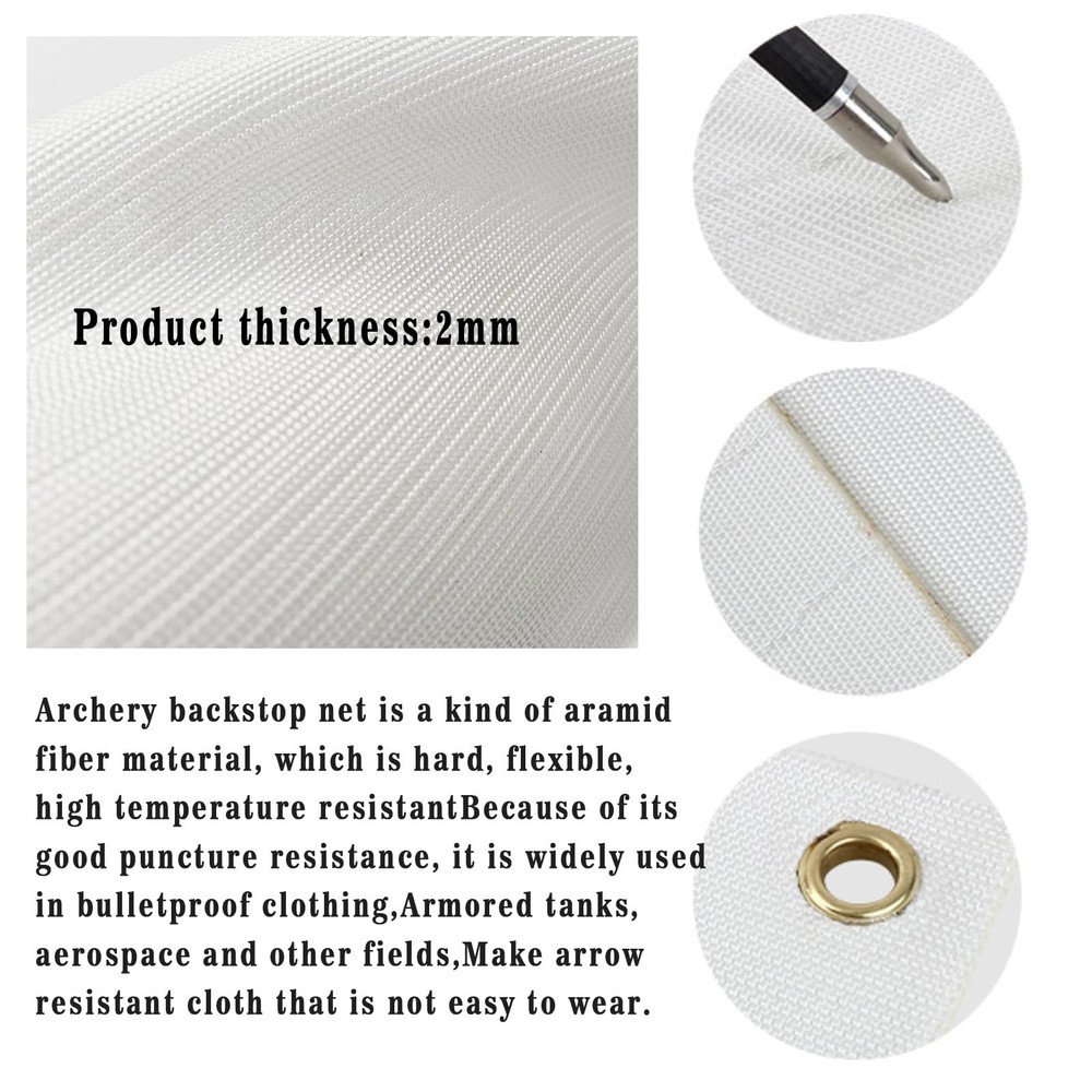 2mm 5ft10ft Camouflage Archery Target Backstop Netting 5×5ft White