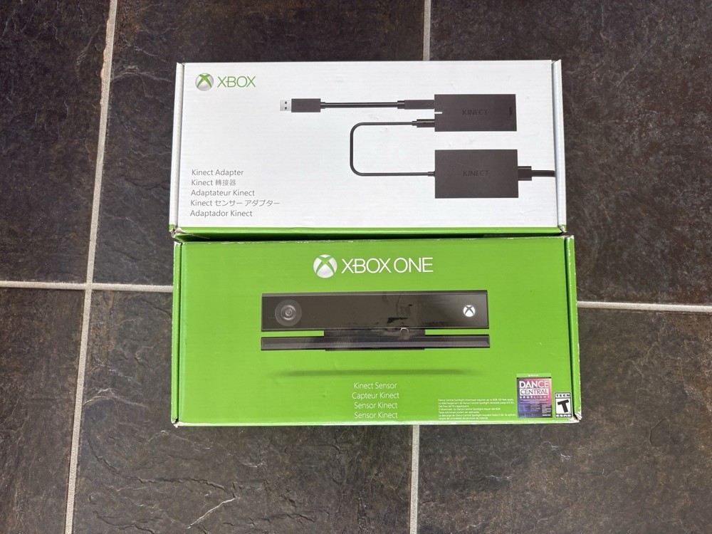 Microsoft Xbox One Kinect Sensor  with Adapter, USB Wired, 6ft Cable, Black