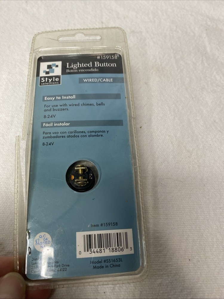 Lighted Button For Door Bell With Solid Brass Cover