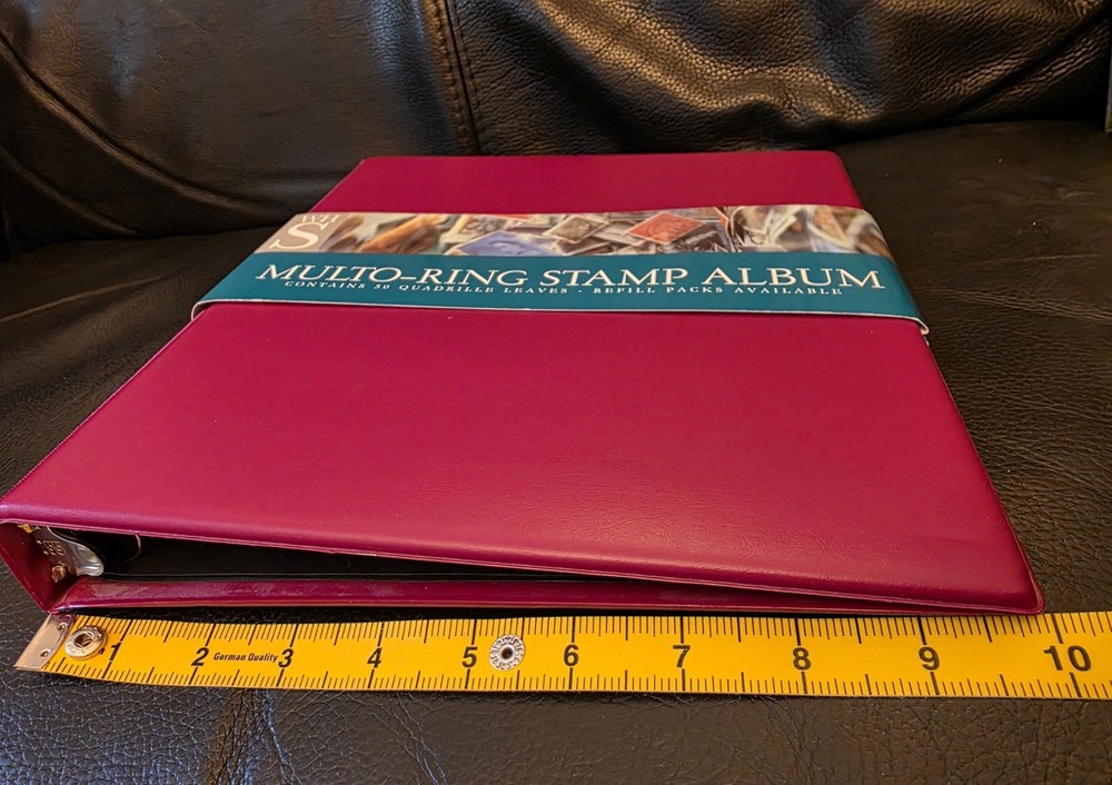 New WHS Red Multo Ring Multi Ring Stamp Album No insert Pages, Album Only