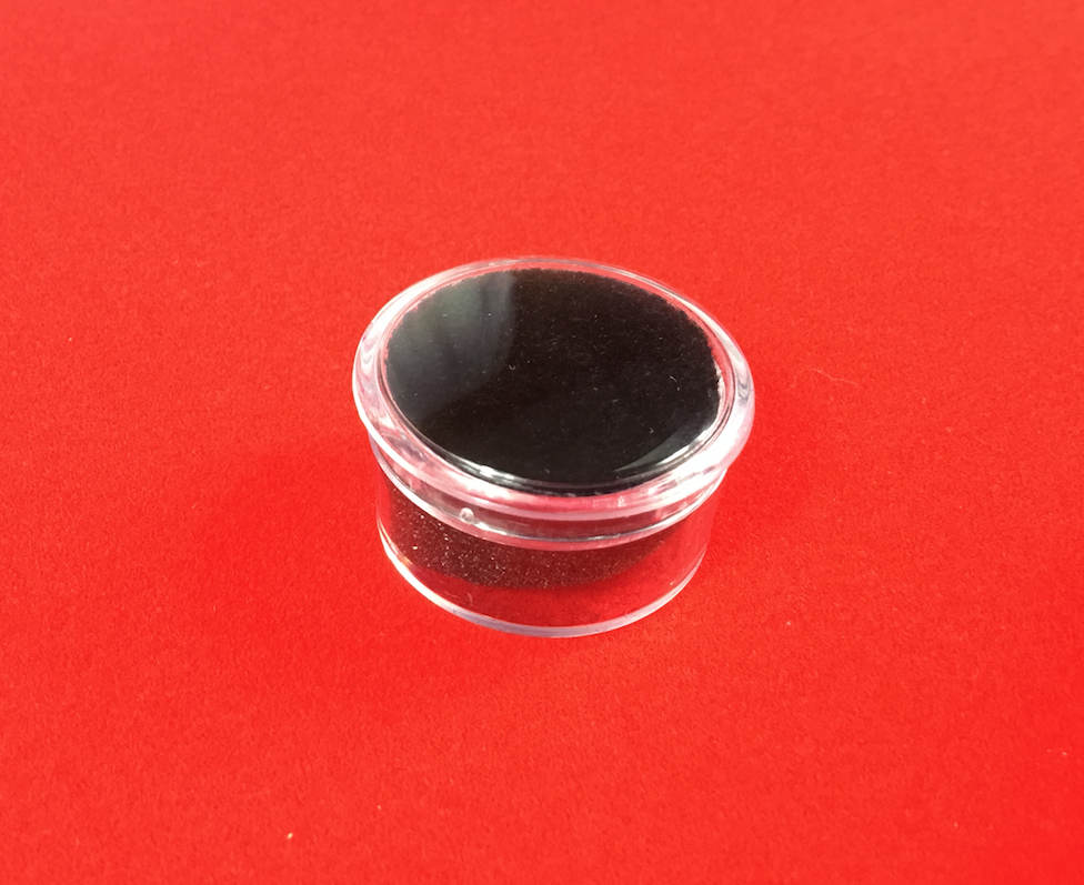 (12) Quarter Size Plastic Lucite Cups with Black Foam for Buttons, Coins & More