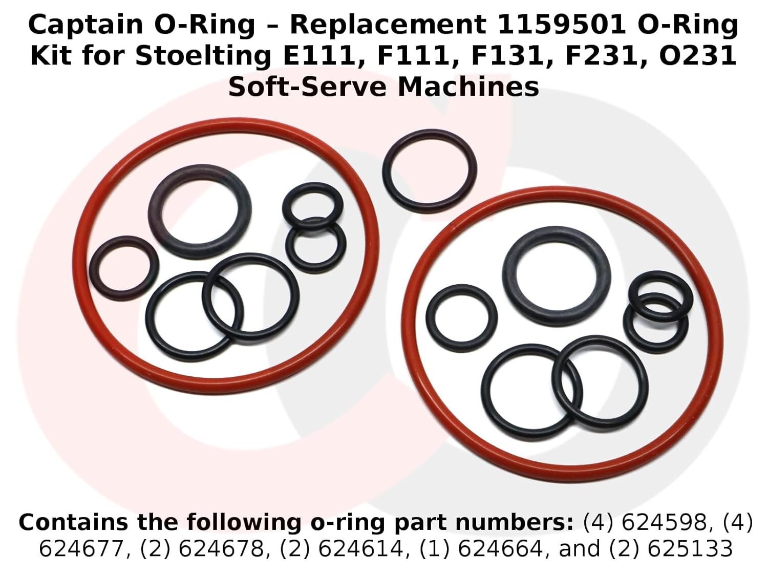 1159501 O-Ring Kit for Stoelting E111 F111 F131 F231 O231 Soft-Serve Machines