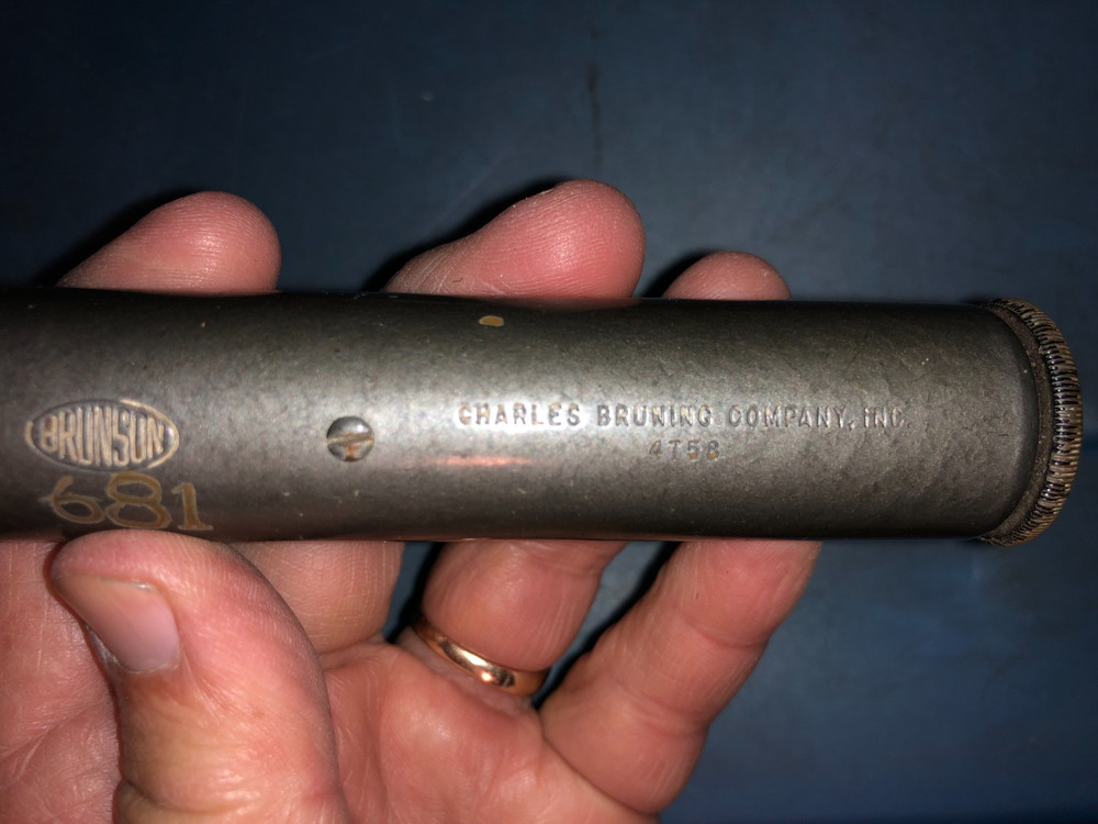 Vintage BRUNSON 681 Handheld BUBBLE Sight with Case