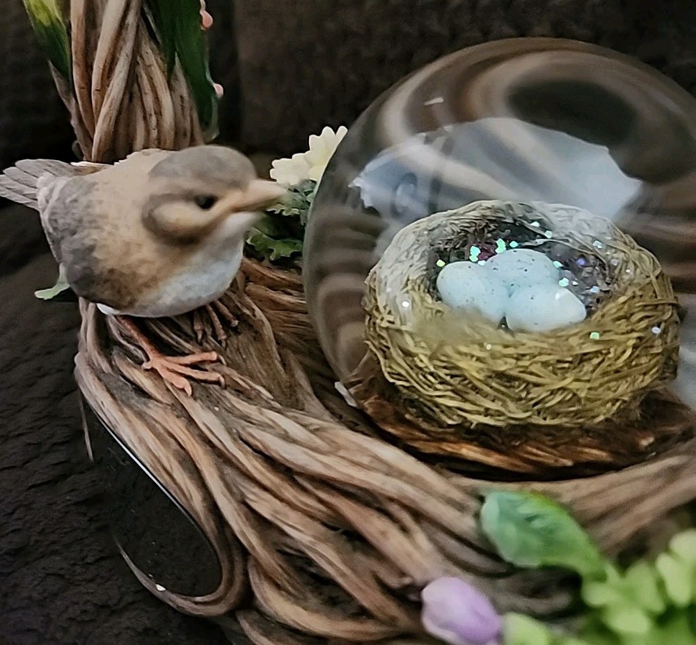 Things Remembered Musical Snow Globe Basket Easter Ceramic Engravable Heavy