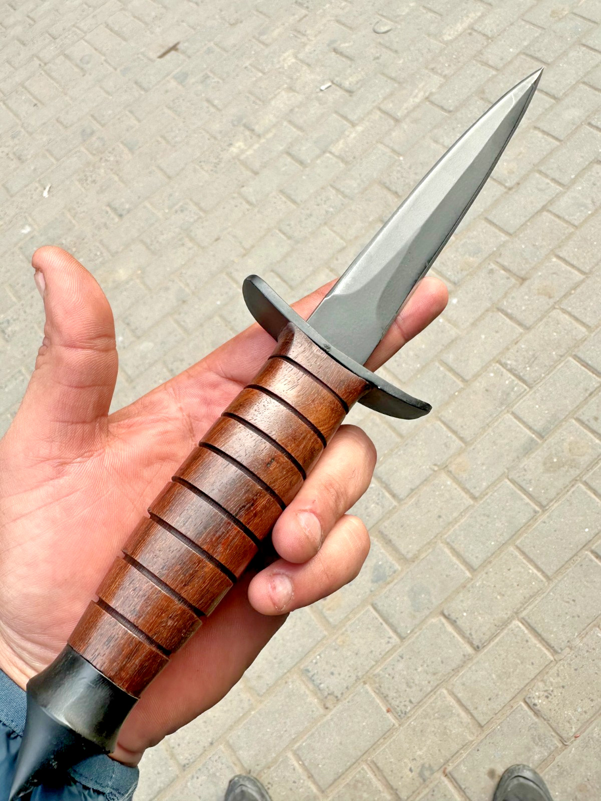 14" ARKANSAS TOOTHPICK Custom Handmade D2-Tool Steel DAGGER KNIFE W/Sheath 2532