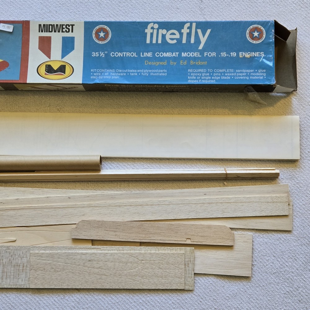 Midwest Firefly Control Line Vintage Model Airplane Kit