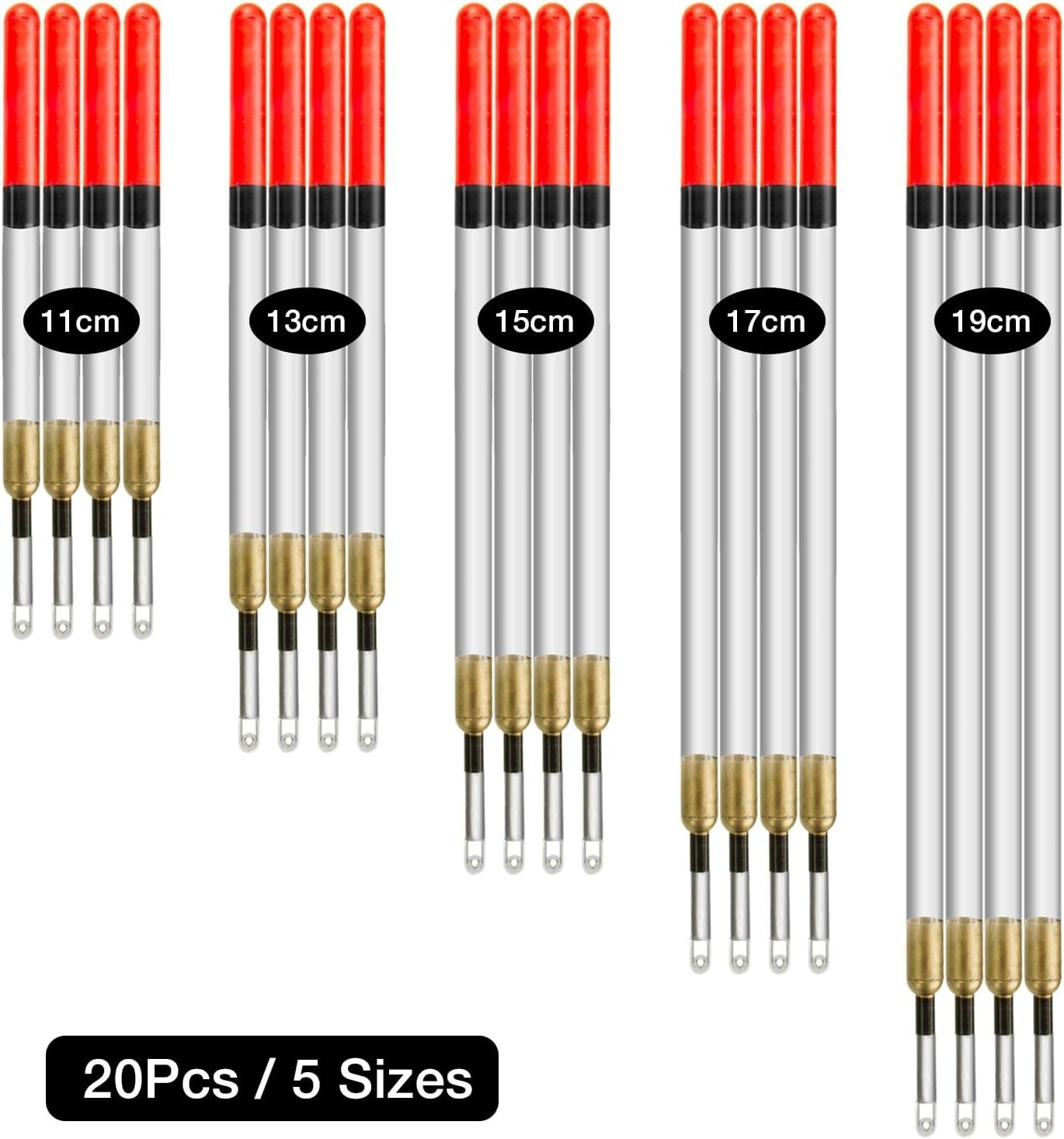 20pcs Fishing Floats Set Fishing Tackle Floats Fishing Waggler Floats Fishing