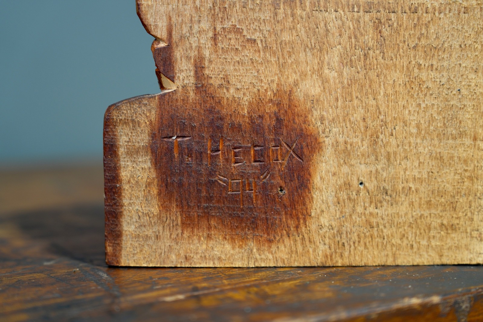 Vintage Cigar Store Indian Countertop Display Wood Bust Head Statue