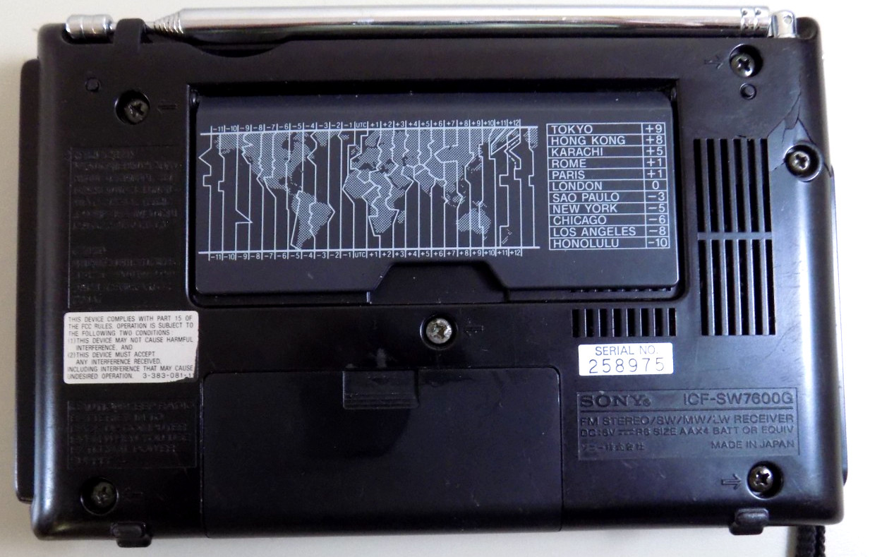 SONY ICF-SW7600G FM/SW/ MW/LW PLL SYNTHESIZED WORLD BAND RECEIVER COMPLETE
