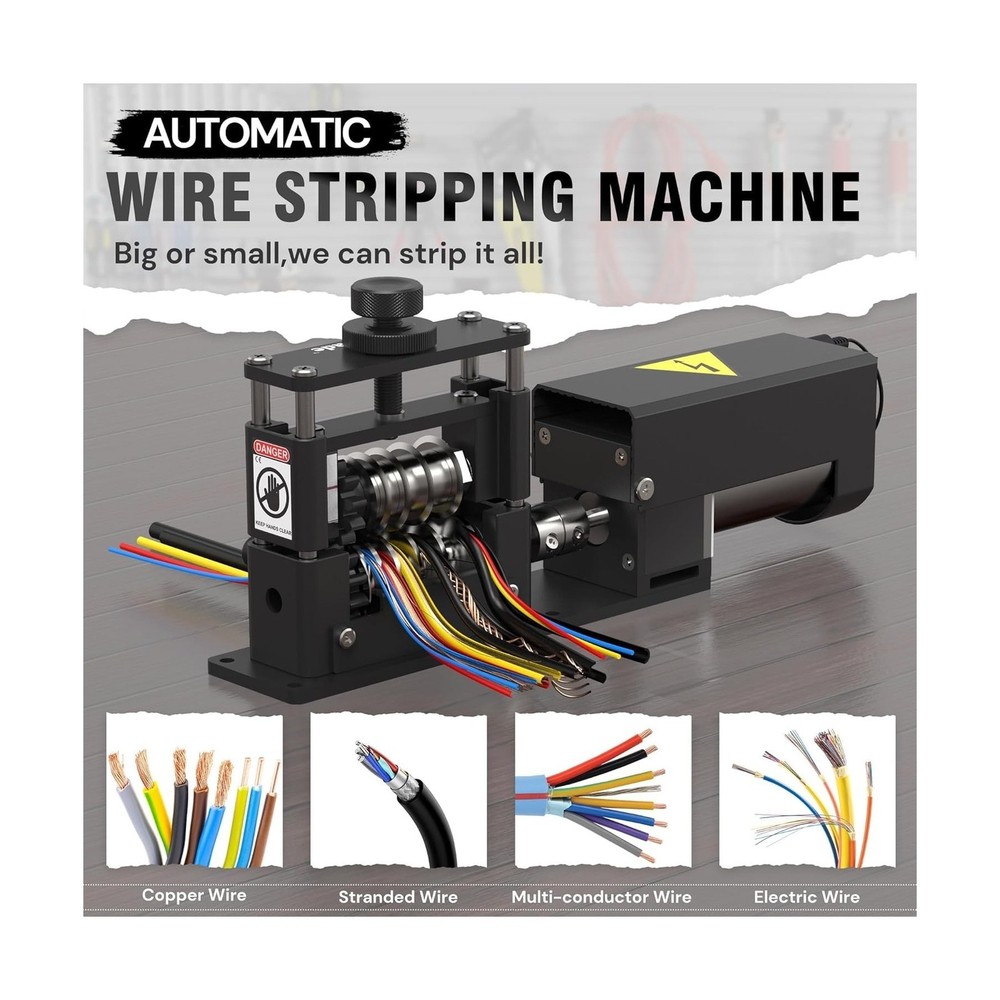 Automatic Wire Stripper Machine with Upgraded Motor, Electric Cable Stripping...