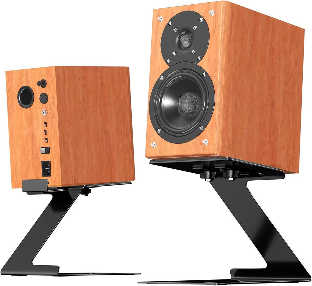 Desktop Speaker Stands Pair, Speaker Riser for Most Small & Medium Bookshelf Spe