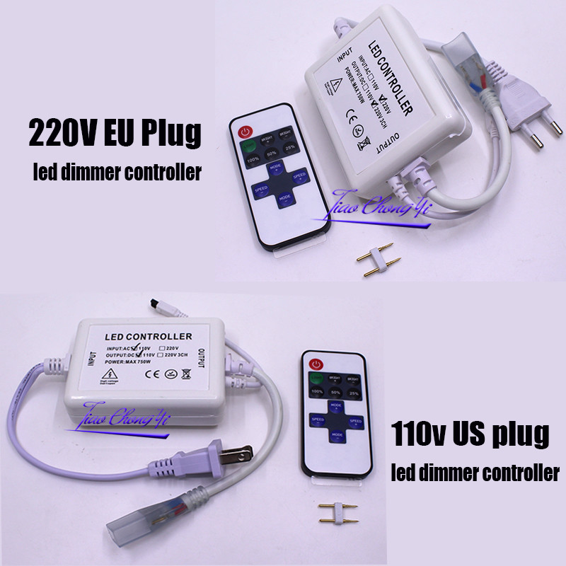 110v 220v led dimmer controller with IR remote EU plug / US plug For led strip