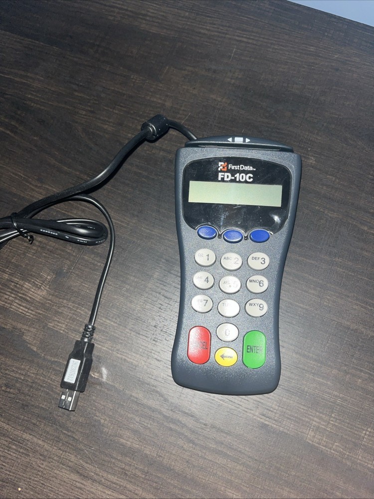 First Data FD-10 Pin Pad Credit Card Terminal Reader