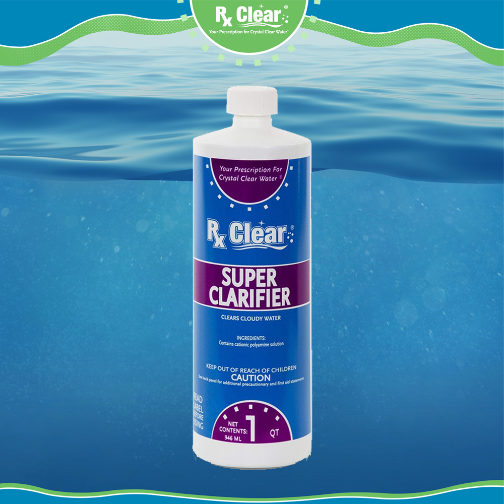 Rx Clear Swimming Pool Chemical Super Clarifier - 32 oz - Select Quantity
