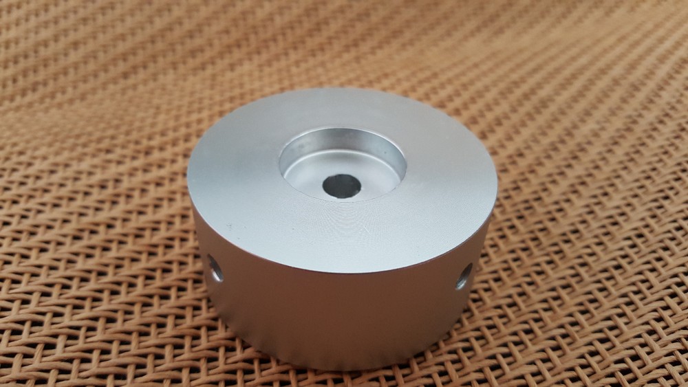 Sanded Universal 48m x 22mm SOLID Aluminum VOLUME CONTROL AUDIO 1/4" Silver KNOB