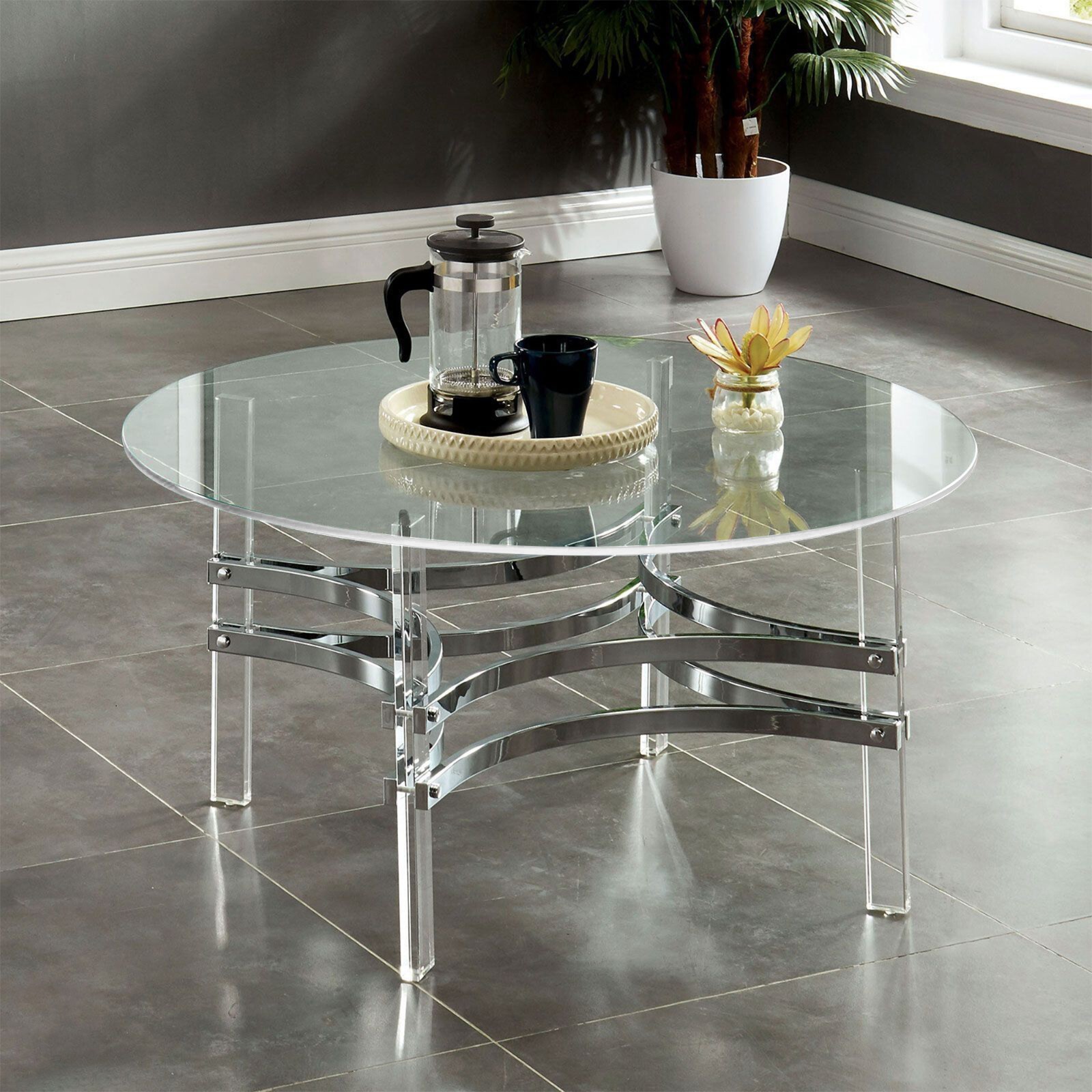 Round Acrylic Plexiglass Sheet Table Top 1/4" Flat Clear Cake Disc Lucite Circle