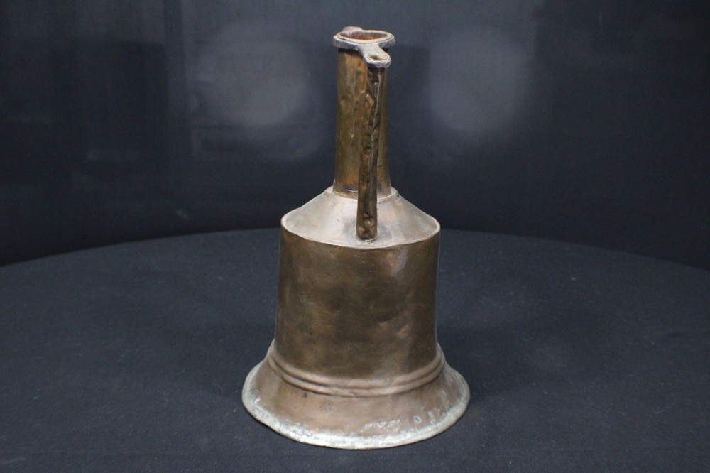 An Antique Hand Hammered Solid Copper & Iron Handled Water Jug or Pitcher