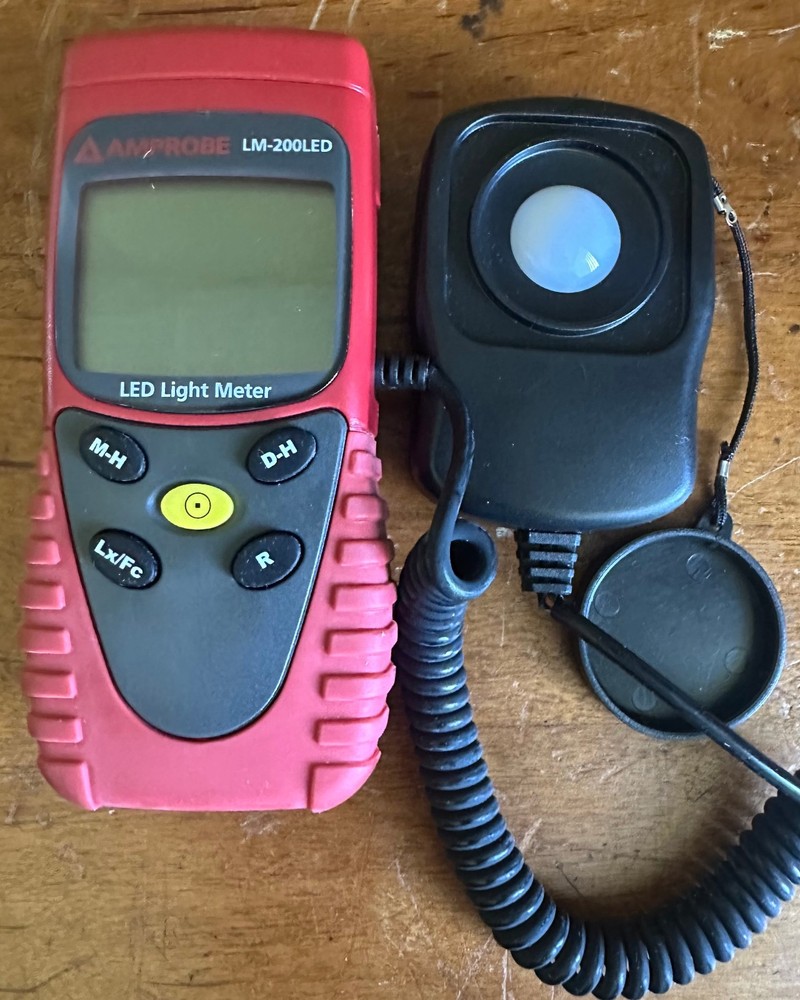 Amprobe LM-200LED Professional LED Light Tester Meter w/ Sensor Cap Carry Case