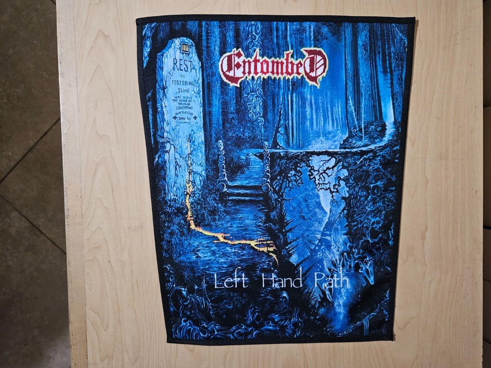 ENTOMBED, LEFT HAND PATH, SEW ON SUBLIMATED LARGE BACK PATCH