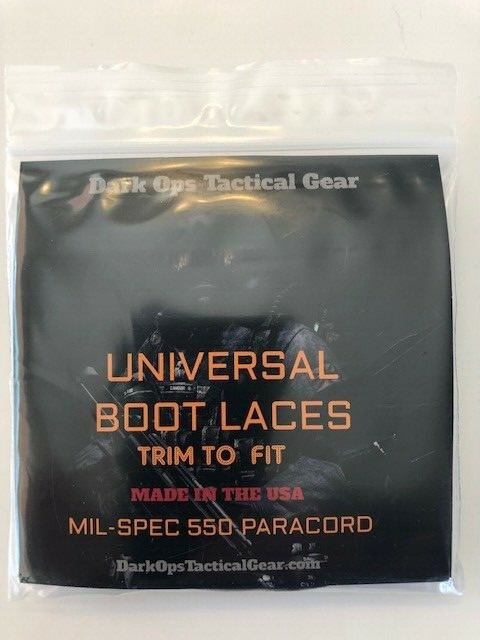 1 pair ..MIL- SPEC 550 Paracord Boot Laces 6'... ..+ 1 Decal ....Orange/Black