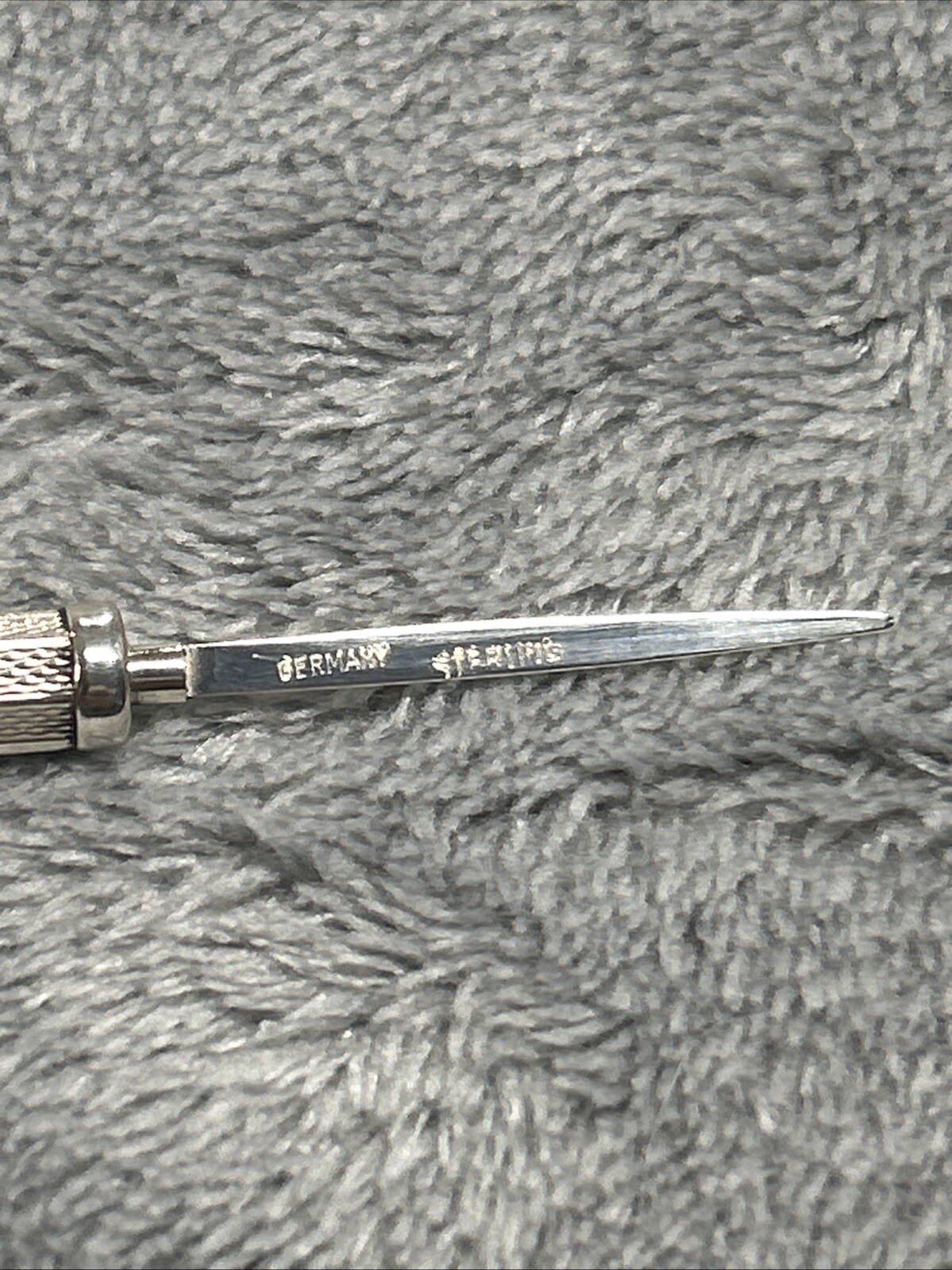 Vintage Bossert Erhard Sterling Silver Sliding Toothpick Retractable German NWT
