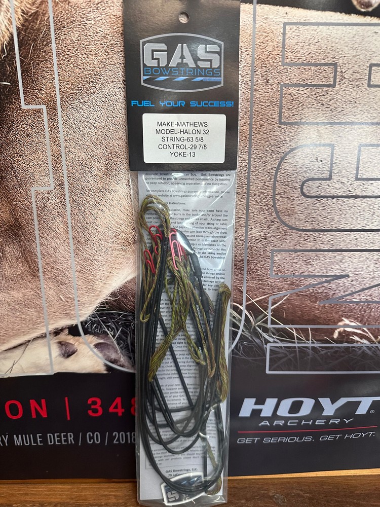 Gas Mathews Halon 32 BowStrings String Cable W/Speed Nocks Ghost Camo