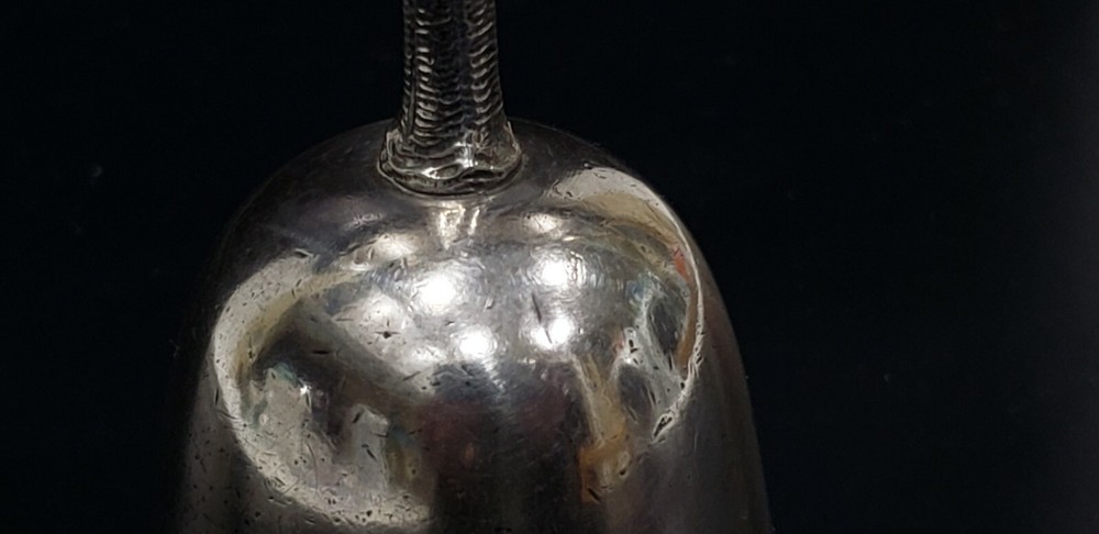 Antique Handmade Solid Sterling Silver Bell, 161.3 grams