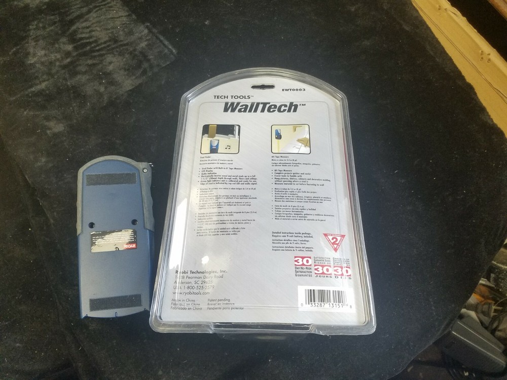 RYOBI Tech Tools WallTech EWT0003 Stud Finder With 8' Tape In Package