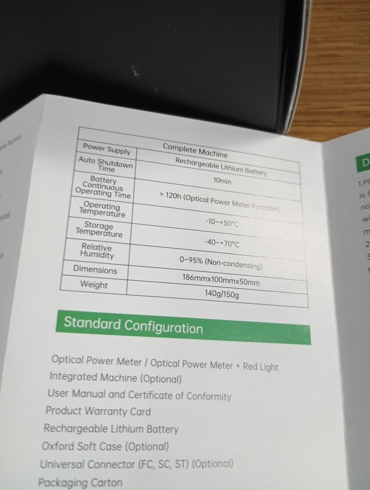 Fiber Optic Cable Tester Visual Fault Locator Optical Power Meter