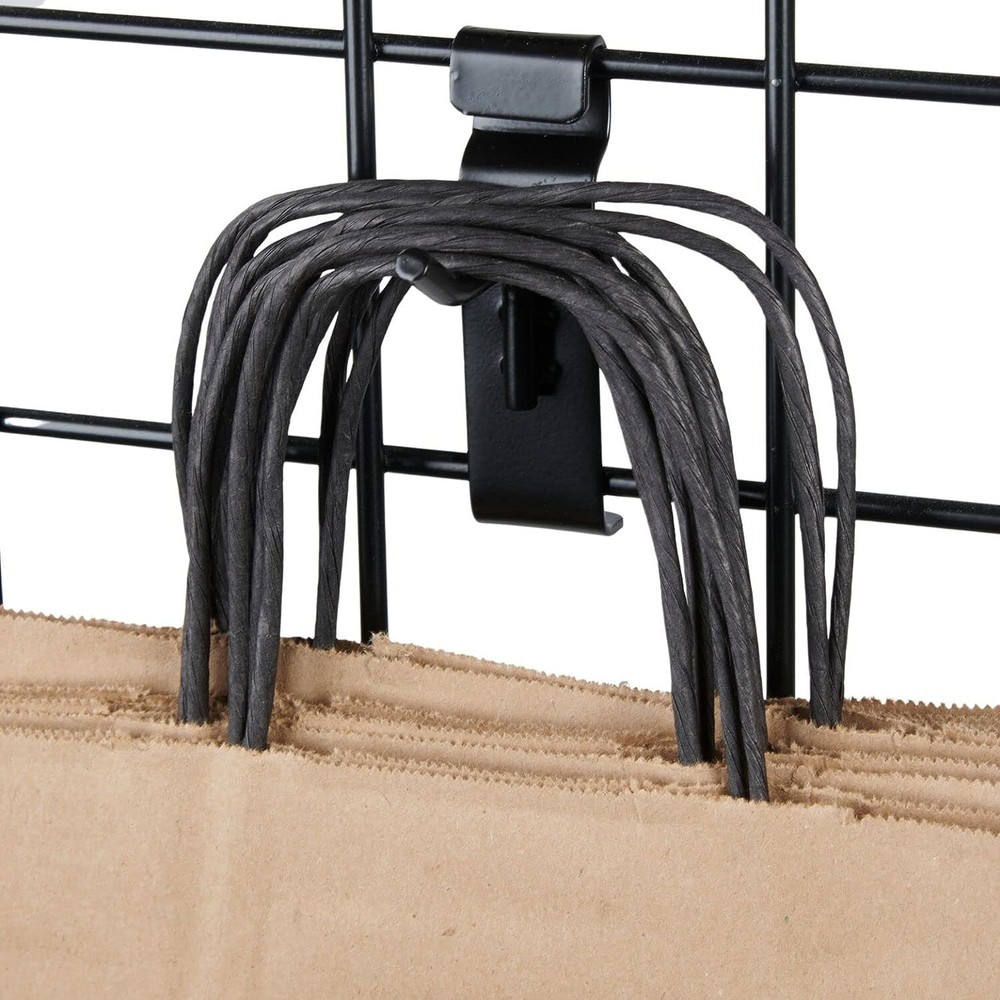 Wire Grid Panel 2' x 4' with 4 Mounts Black Display Craft Wire Grid Storage Pots