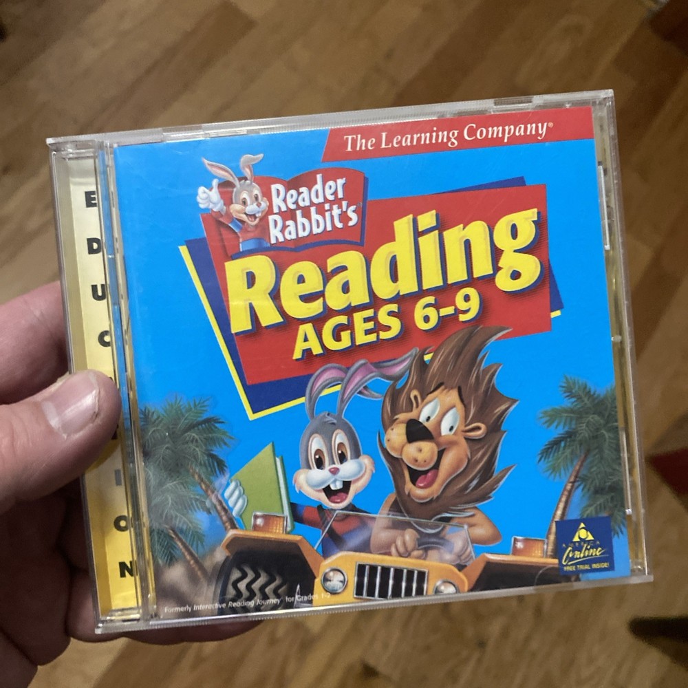 Reader Rabbit Reading Ages 6-9 PC MAC CD Rom 90s Educational Video Game VGC Copy
