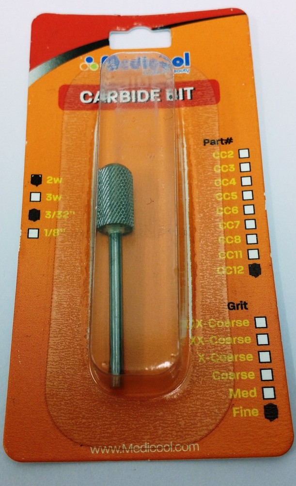 Medicool Safety Carbide Bits *FINE* Grit - 2way (CC12)
