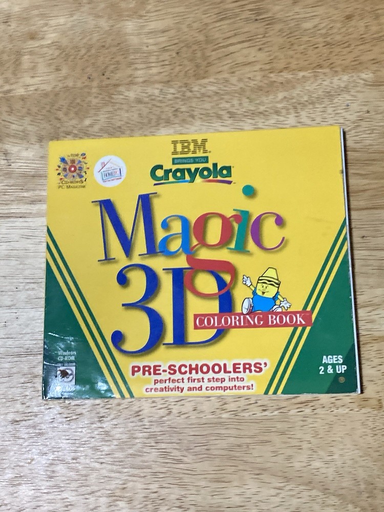 Crayola Magic 3D Coloring Book (Ages 2+) (PC-CD, 2003) Windows