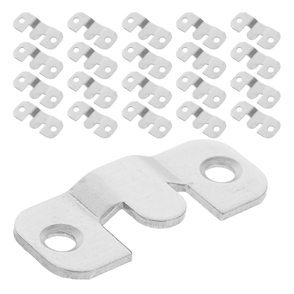 24pcs Flush Mount Bracket: Interlocking Picture Hanging Buckles - Stainless