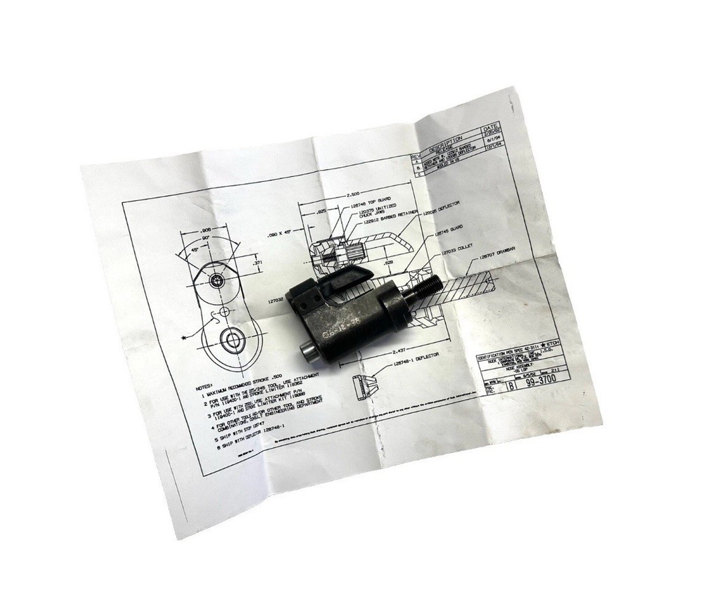 Huck Offset Pulling Head Lockbolt Nose Assembly 99-3700 5/32” LGP