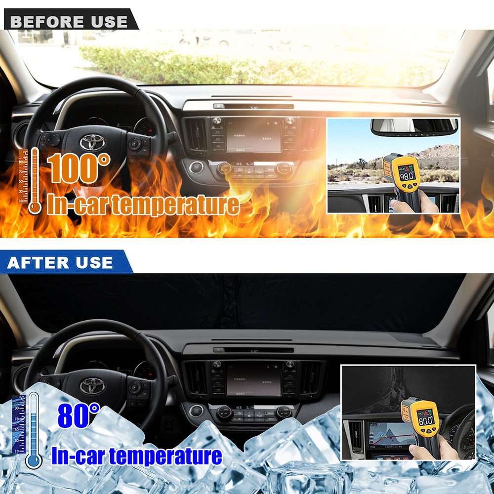 Custom For Toyota RAV4 2013-2018 Windshield Sunshade Window Sun Visor Protector