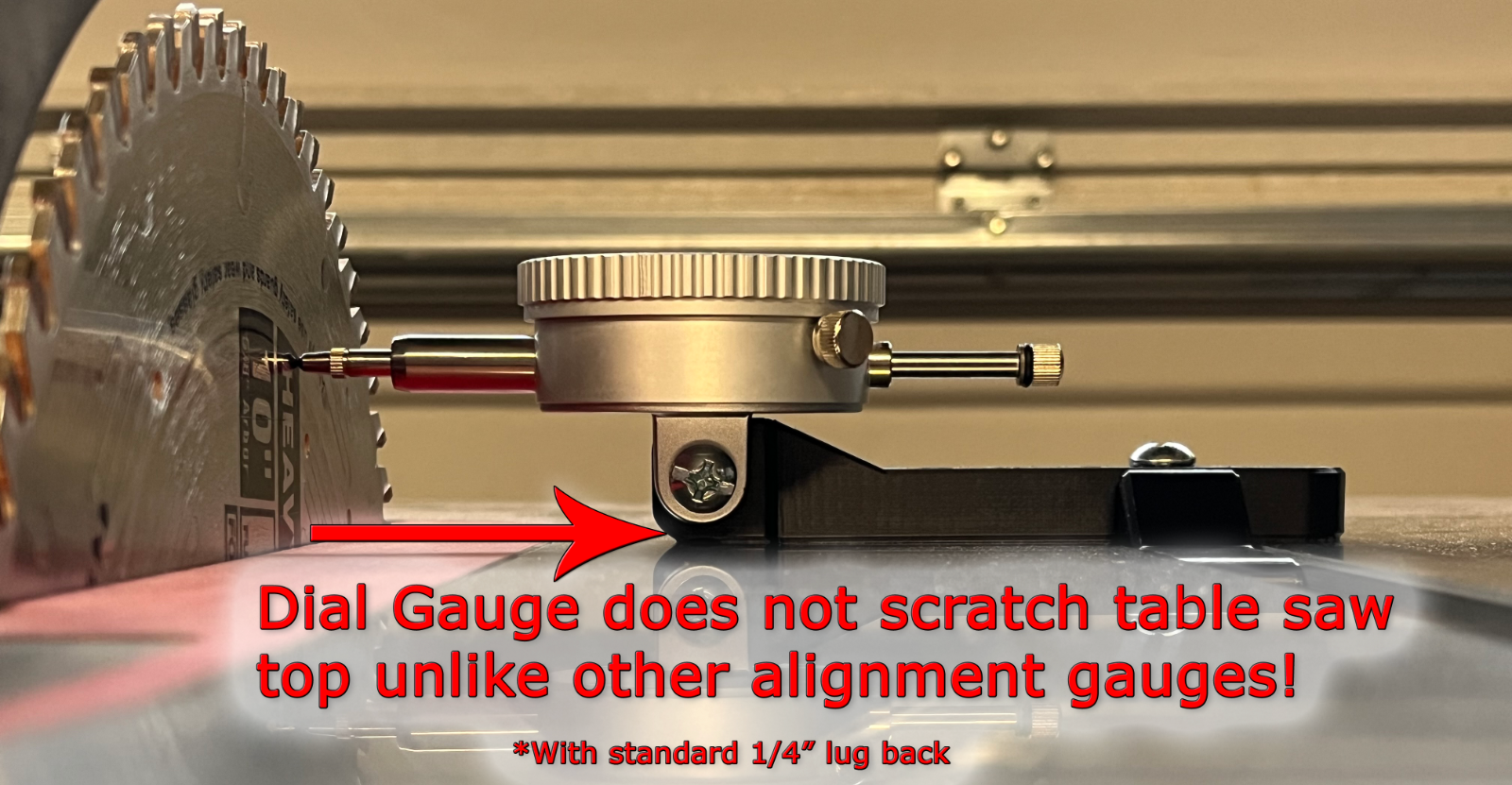 Table Saw Alignment Gauge Without Dial Indicator - Align Saw Blade & Fence!