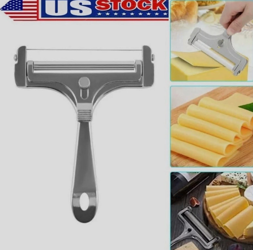 Stainless Steel Adjustable Cheese Slicer - Kitchen Wire Cutter Tool