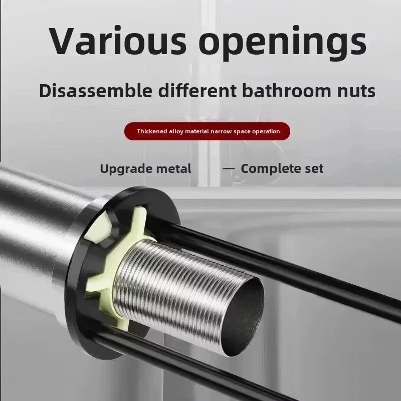 Basin Faucet Wrench Plumbers Wrench Four-Jaw Hex Under Sink Wrench Faucet Tool M